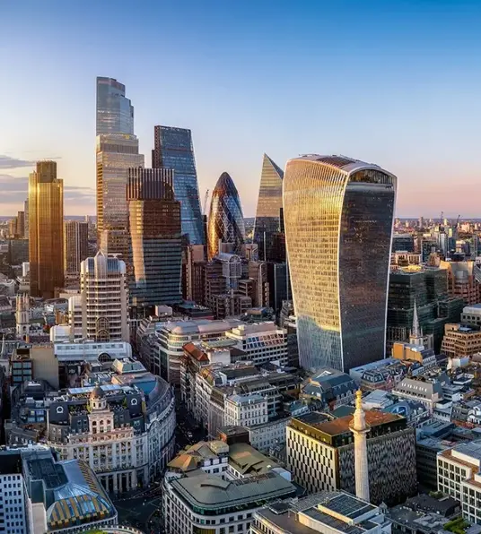 a city with many tall buildings
