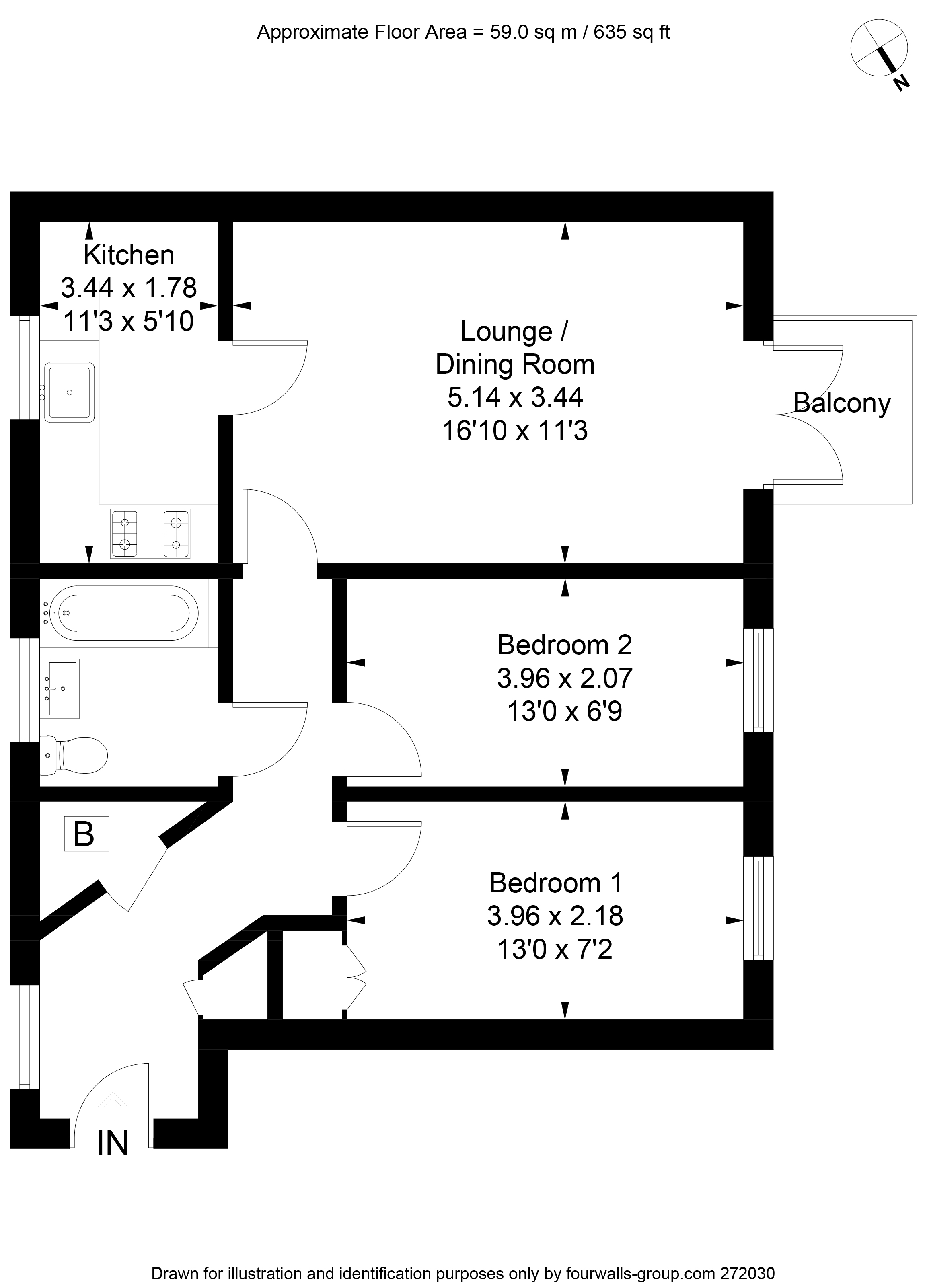 2 bedroom property to rent in Windsor Court, Newbury, Berkshire, RG14